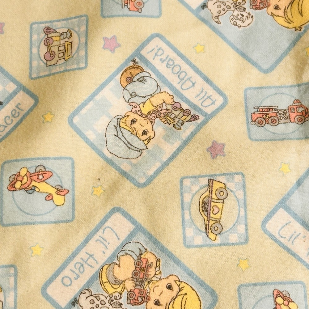 Precious Moments Handmade Baby Blanket 43x28 Lil Pilot Racer Hero Crib Quilt - Picture 10 of 16
